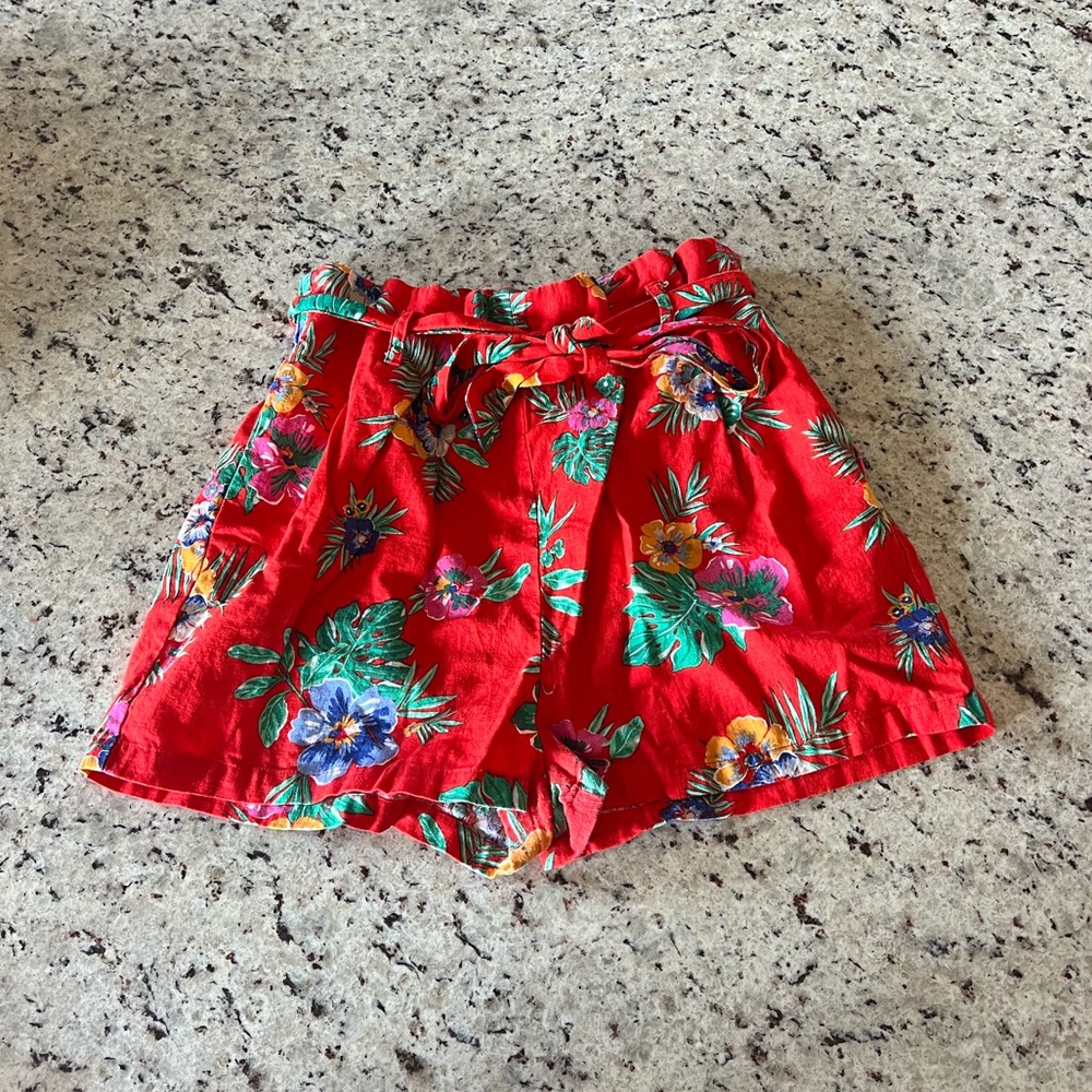 Miami Floral Red Shorts